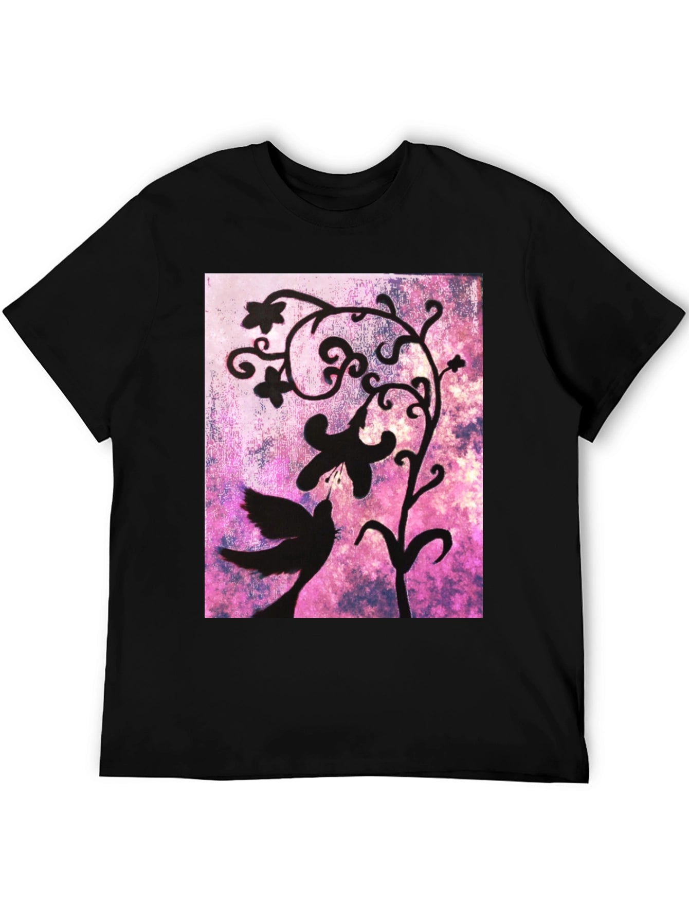 Bird & Floral Silhouette Graphic Tee