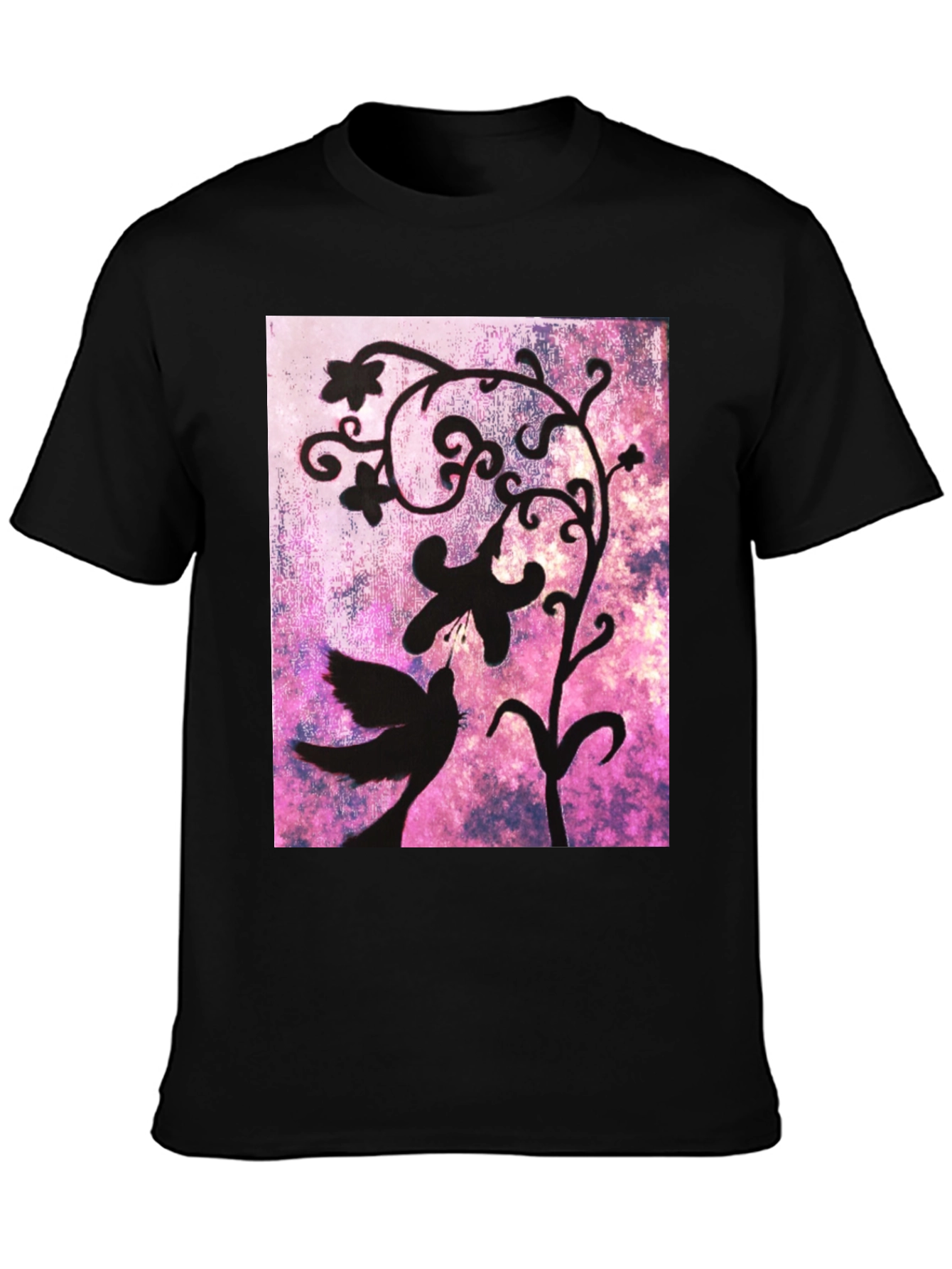 Bird & Floral Silhouette Graphic Tee