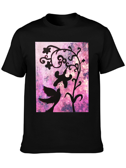 Bird & Floral Silhouette Graphic Tee