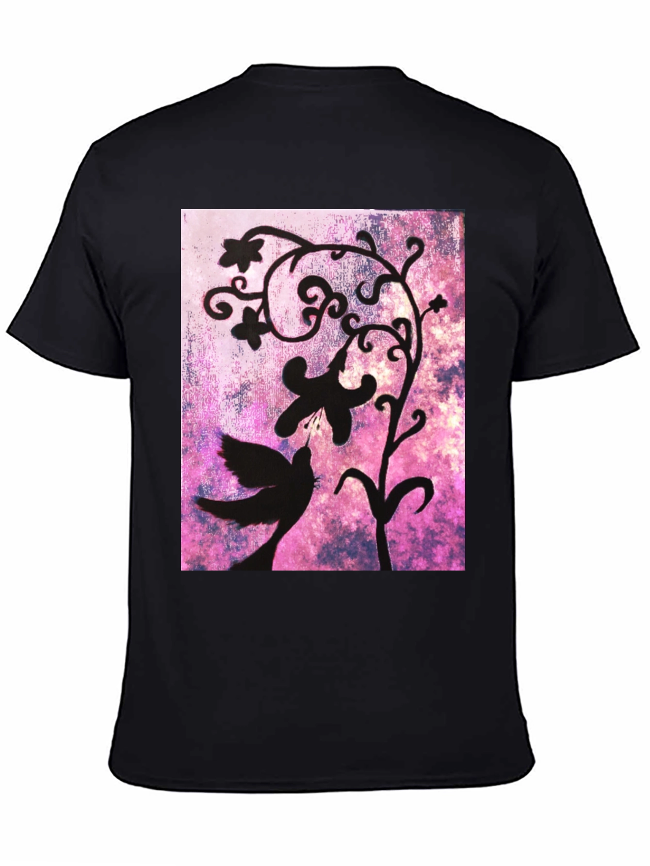 Bird & Floral Silhouette Graphic Tee