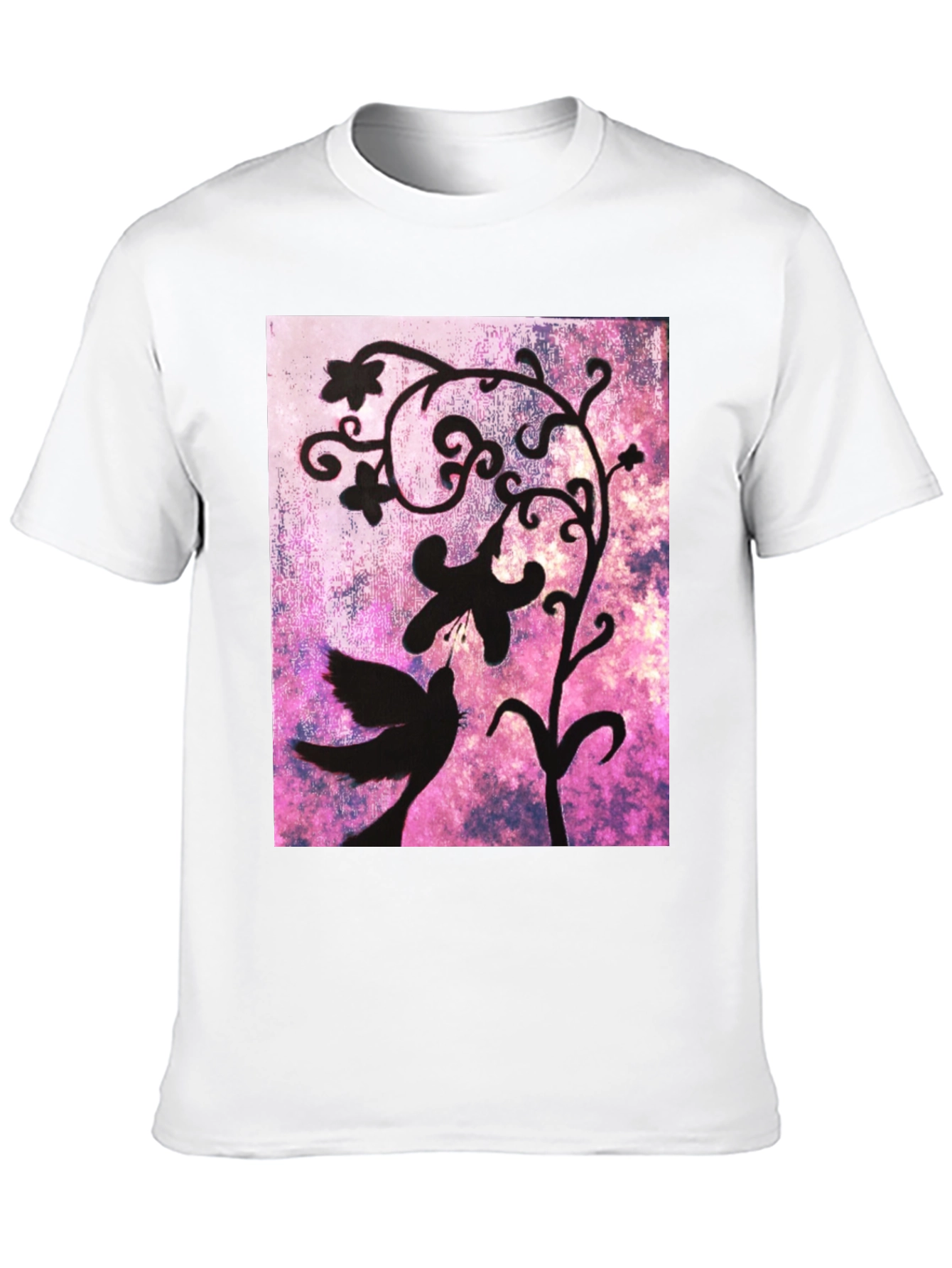 Bird & Floral Silhouette Graphic Tee