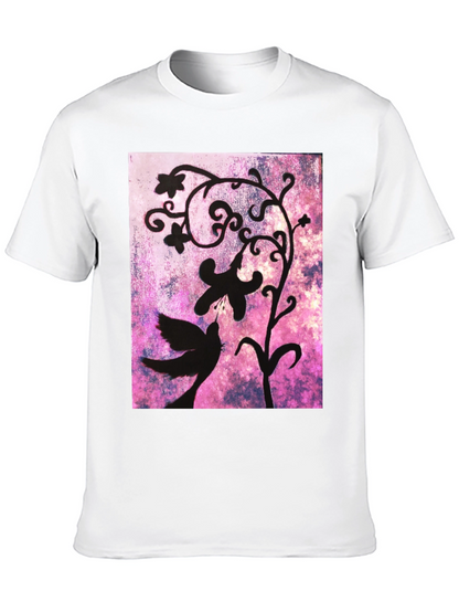 Bird & Floral Silhouette Graphic Tee