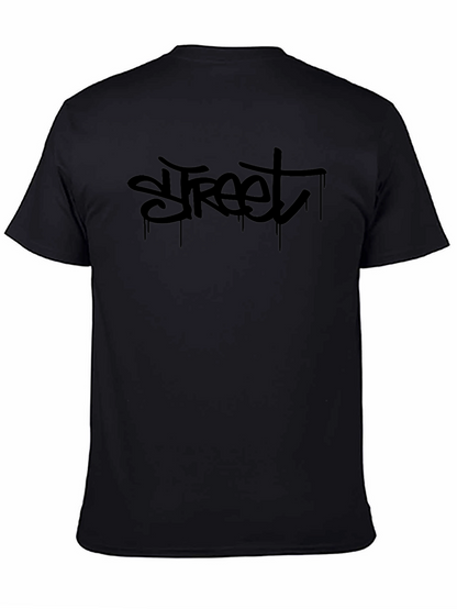 Street Graffiti Style Black T-Shirt