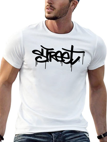 Street Graffiti Style Black T-Shirt