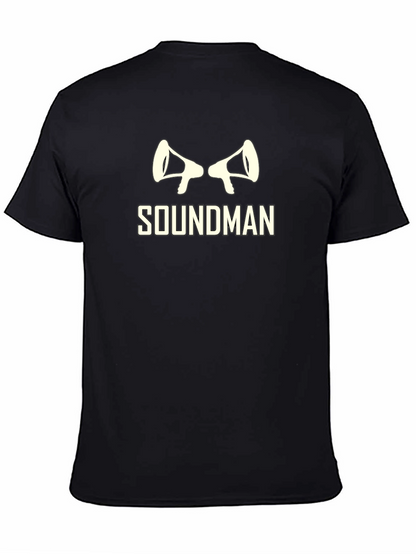 Soundman Graphic Tee - Black Cotton T-Shirt
