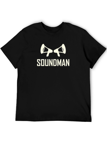 Soundman Graphic Tee - Black Cotton T-Shirt