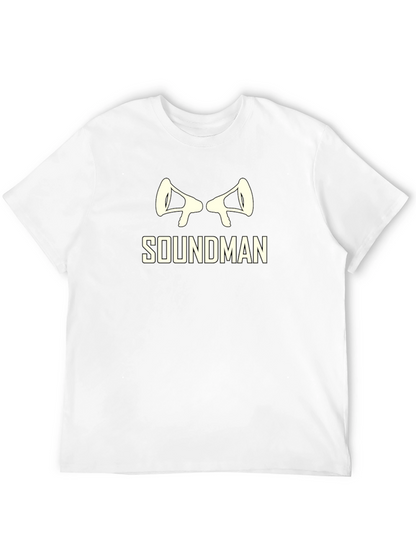 Soundman Graphic Tee - Black Cotton T-Shirt