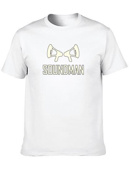 Soundman Graphic Tee - Black Cotton T-Shirt