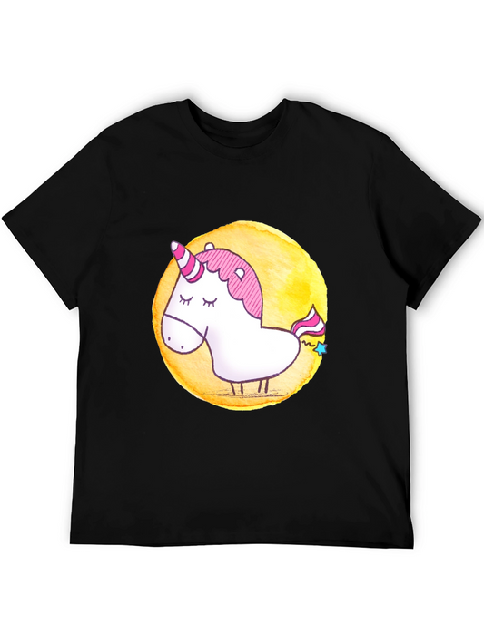 Unicorn Graphic Tee - Mens Black T-Shirt