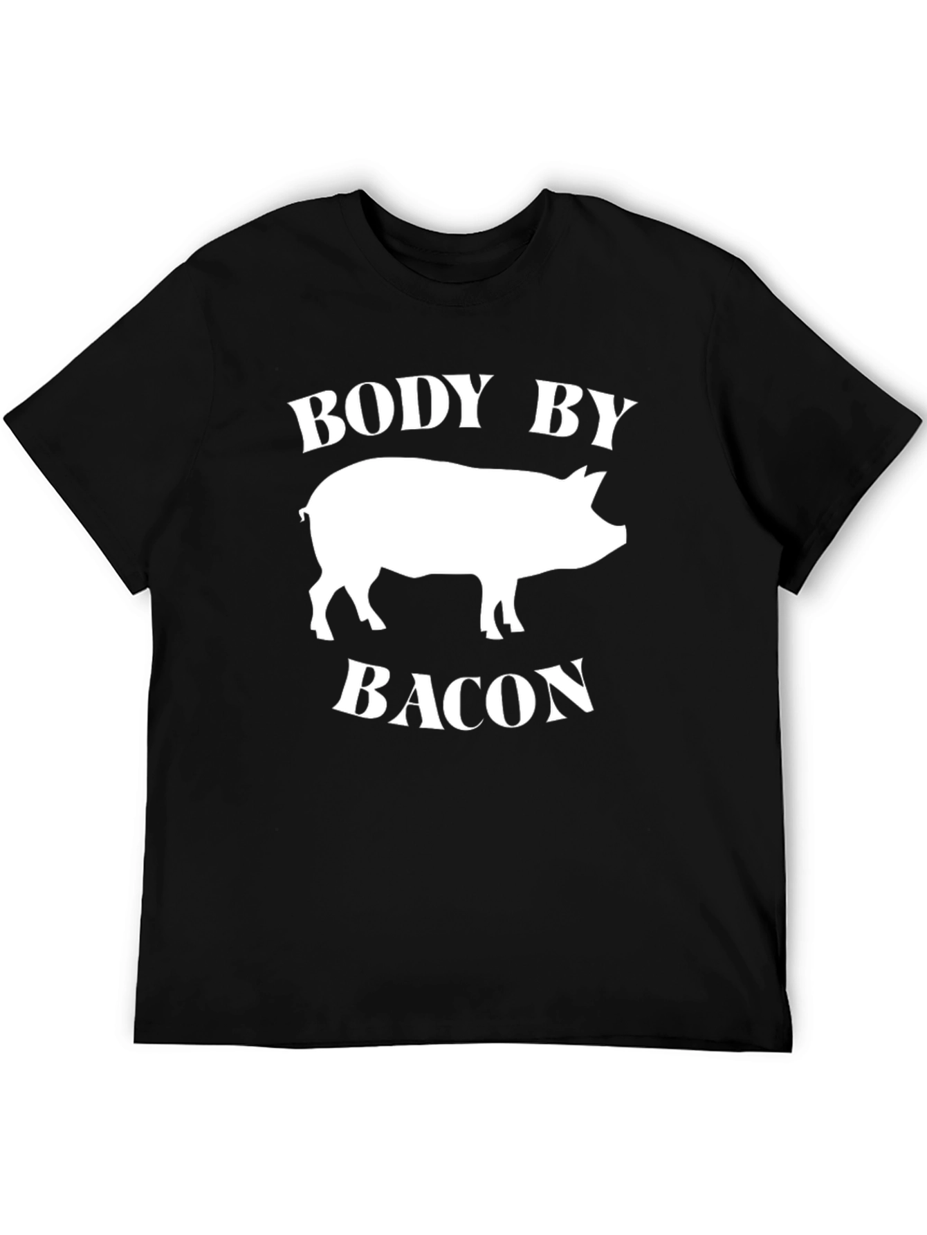 Body by Bacon T-Shirt - Funny Pig Graphic Tee