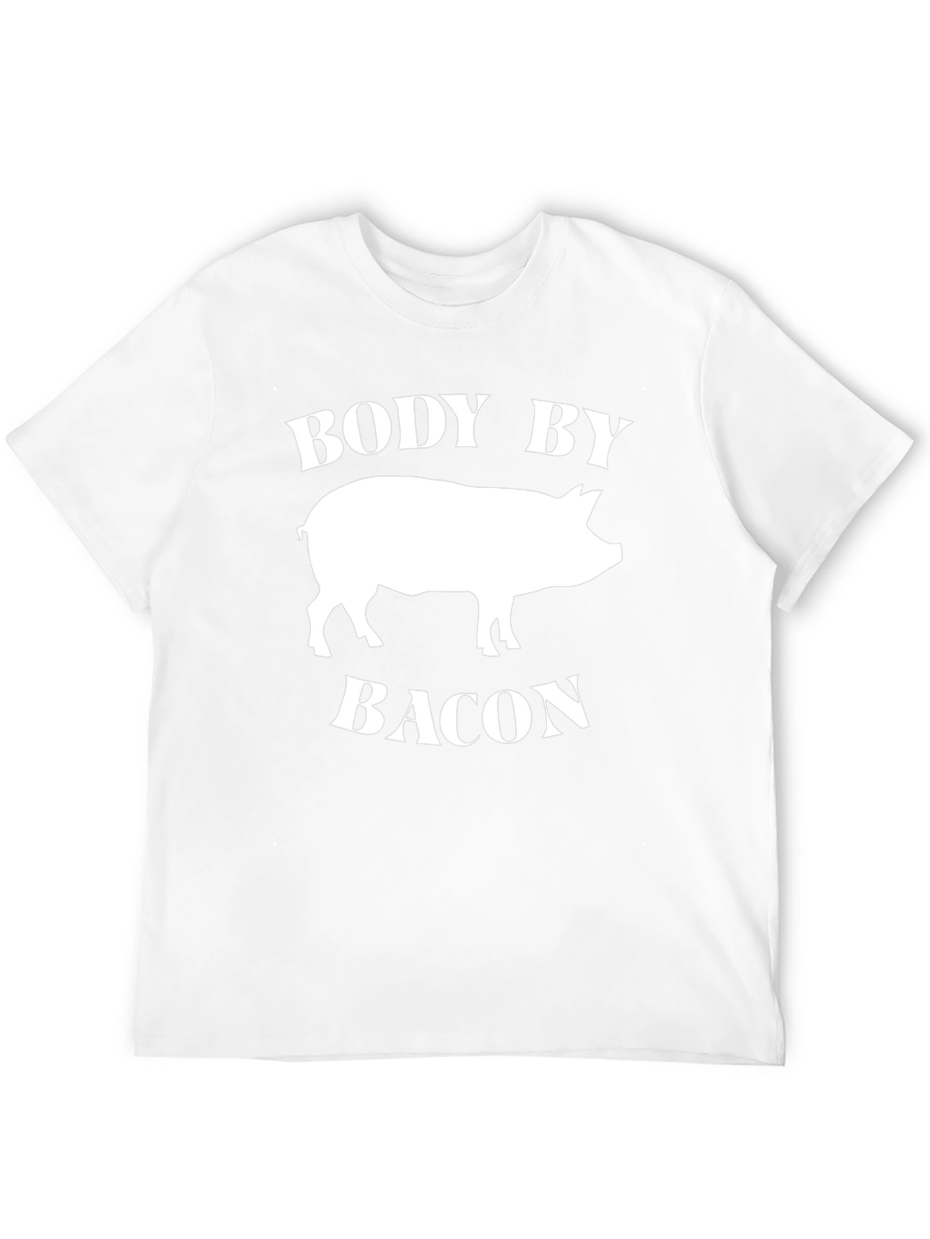 Body by Bacon T-Shirt - Funny Pig Graphic Tee