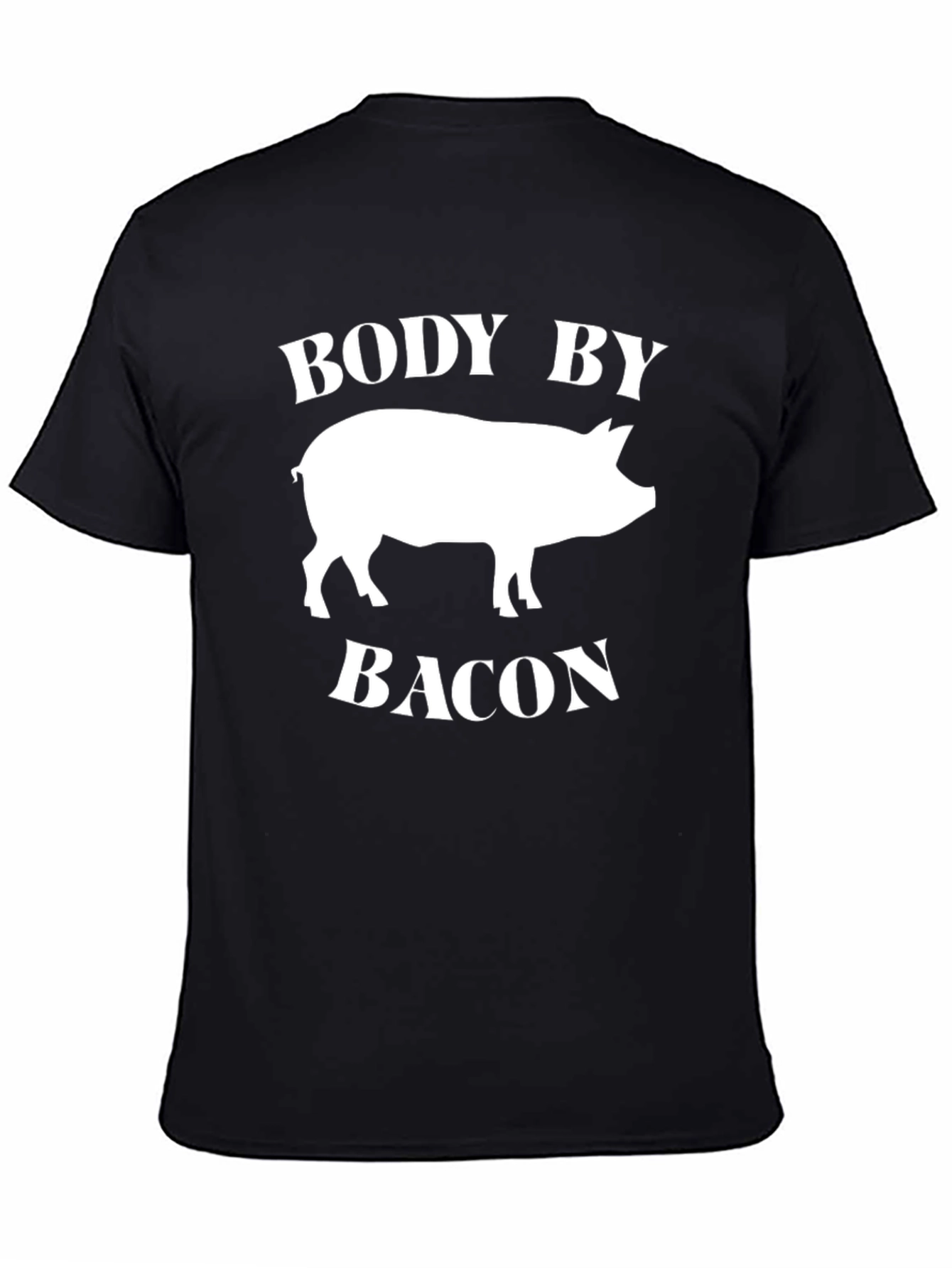 Body by Bacon T-Shirt - Funny Pig Graphic Tee