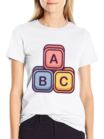 ABC Blocks Graphic Tee - Stylish Cotton Blend