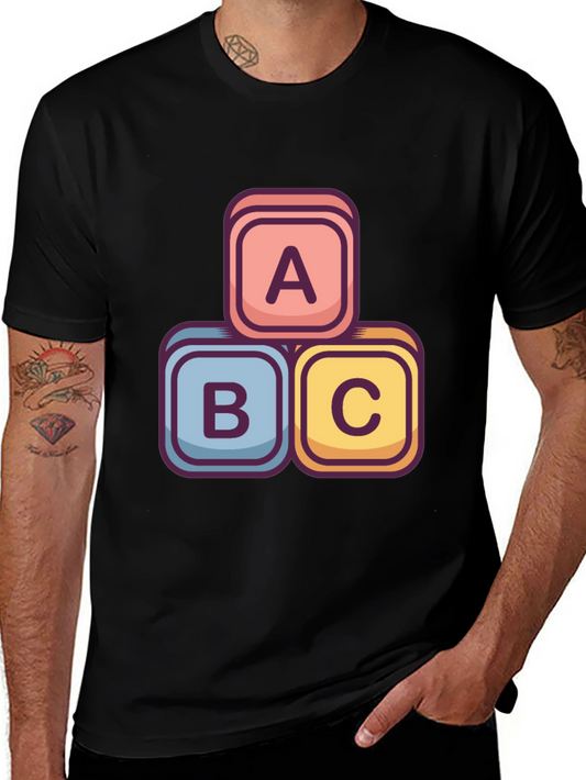 ABC Blocks Graphic Tee - Stylish Cotton Blend
