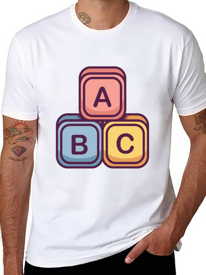 ABC Blocks Graphic Tee - Stylish Cotton Blend