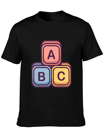 ABC Blocks Graphic Tee - Stylish Cotton Blend