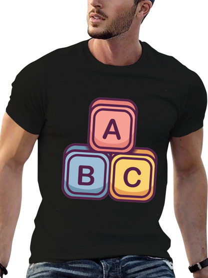 ABC Blocks Graphic Tee - Stylish Cotton Blend