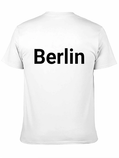 Berlin Text Black T-Shirt Casual Wear