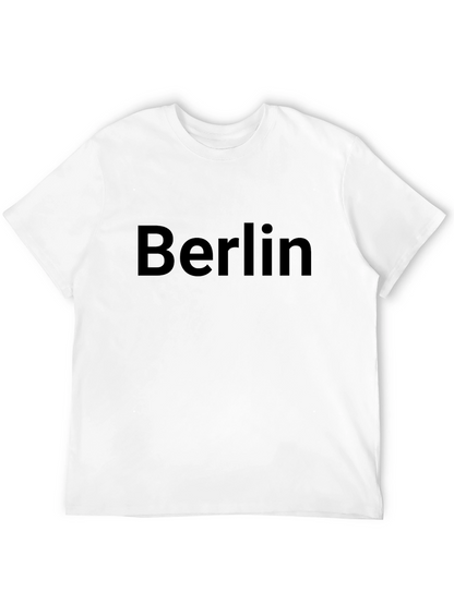 Berlin Text Black T-Shirt Casual Wear