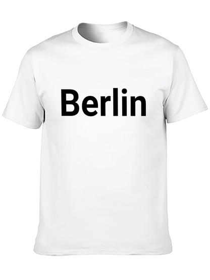Berlin Text Black T-Shirt Casual Wear
