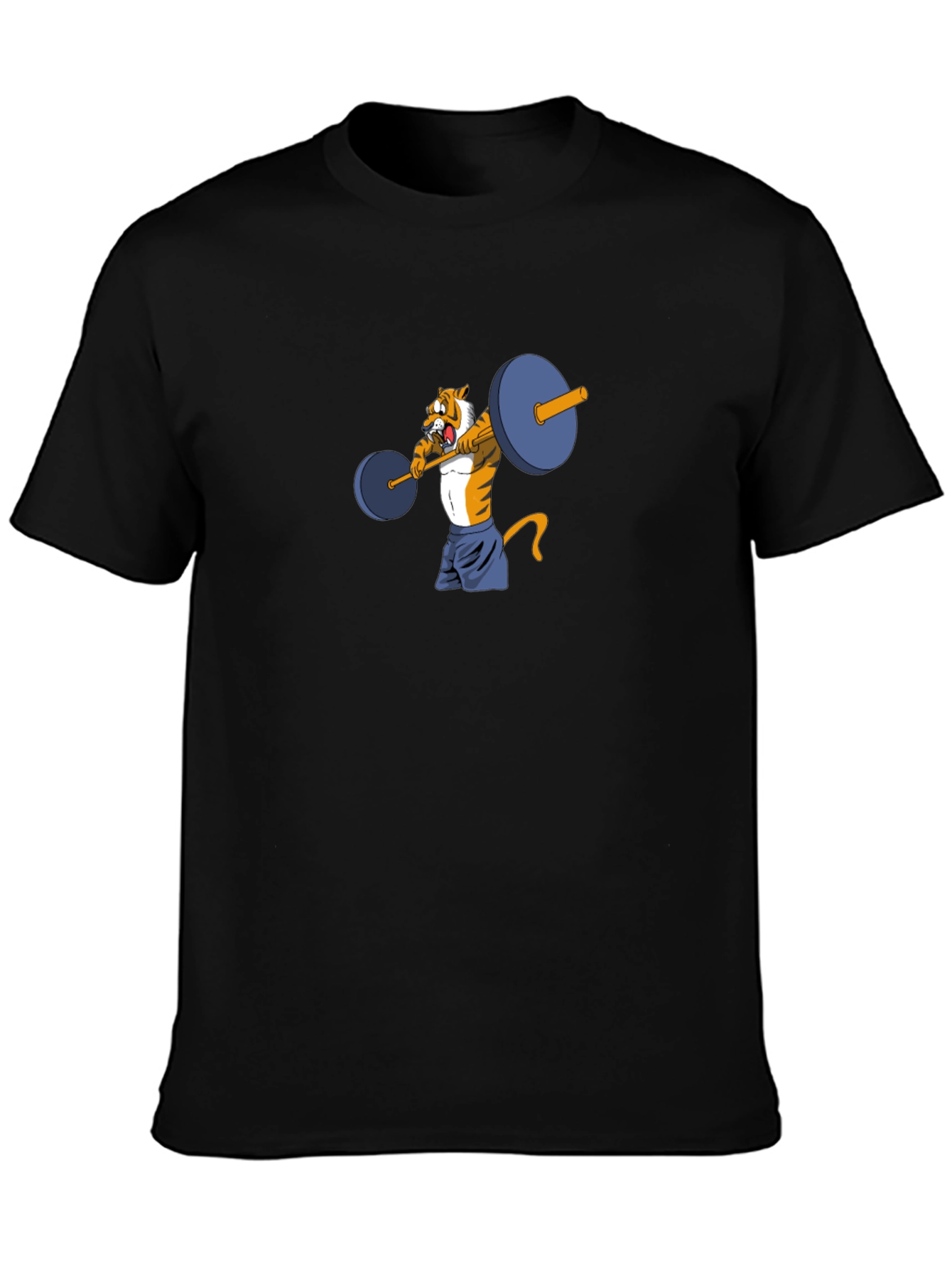 Tiger Lifting Weights Graphic Tee - Black