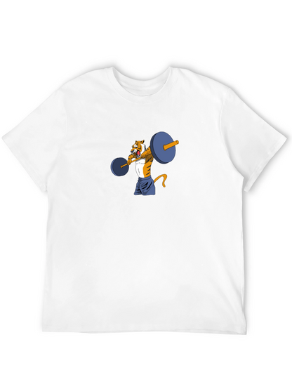 Tiger Lifting Weights Graphic Tee - Black