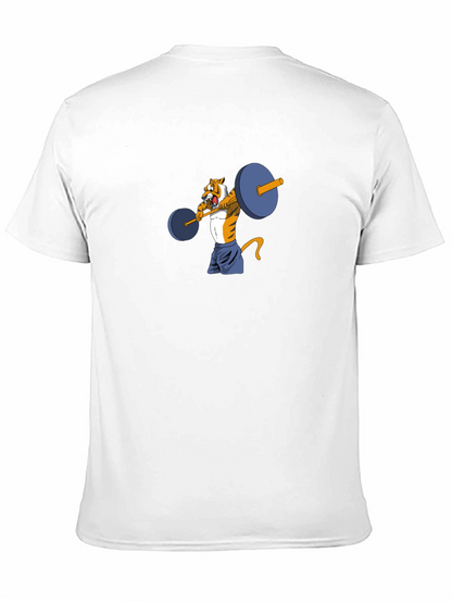 Tiger Lifting Weights Graphic Tee - Black