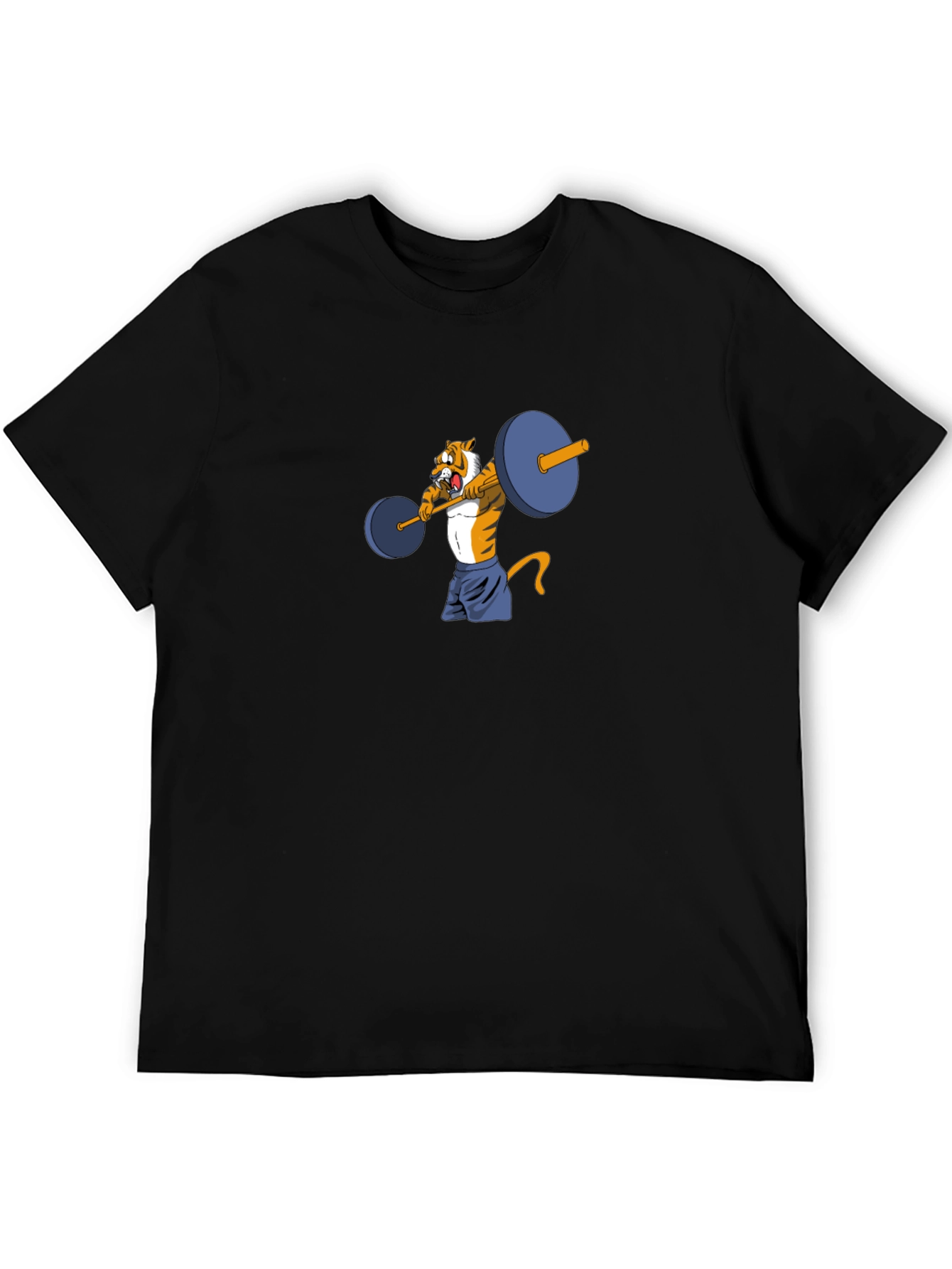 Tiger Lifting Weights Graphic Tee - Black