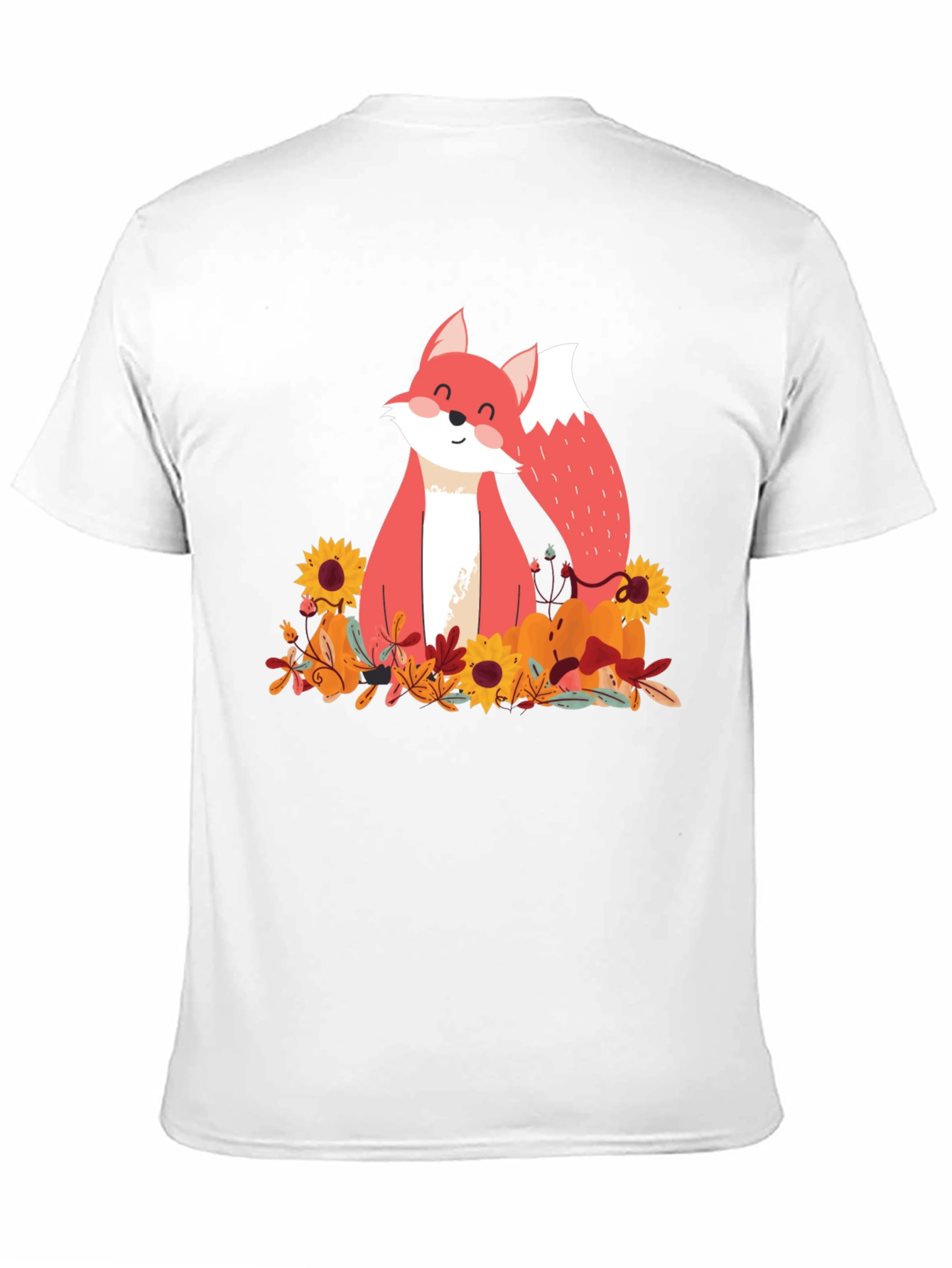 Autumn Fox Graphic Tee - Unisex Black T-Shirt