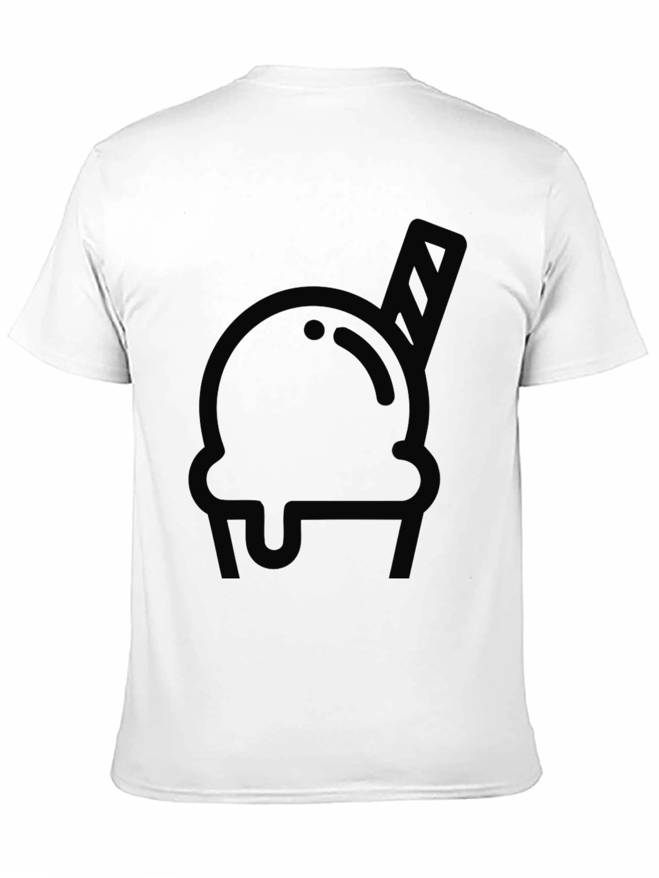 Black Ice Cream Graphic Tee - Cool Design