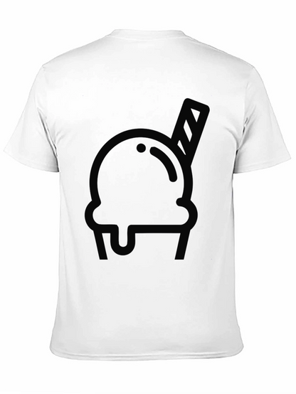 Black Ice Cream Graphic Tee - Cool Design