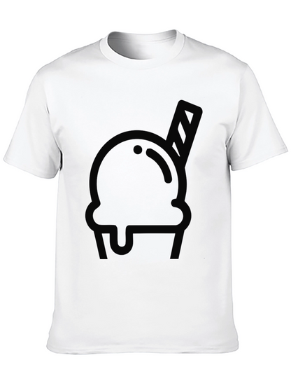 Black Ice Cream Graphic Tee - Cool Design