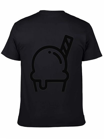 Black Ice Cream Graphic Tee - Cool Design
