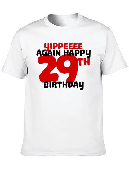Yippeee 29th Birthday Black T-Shirt