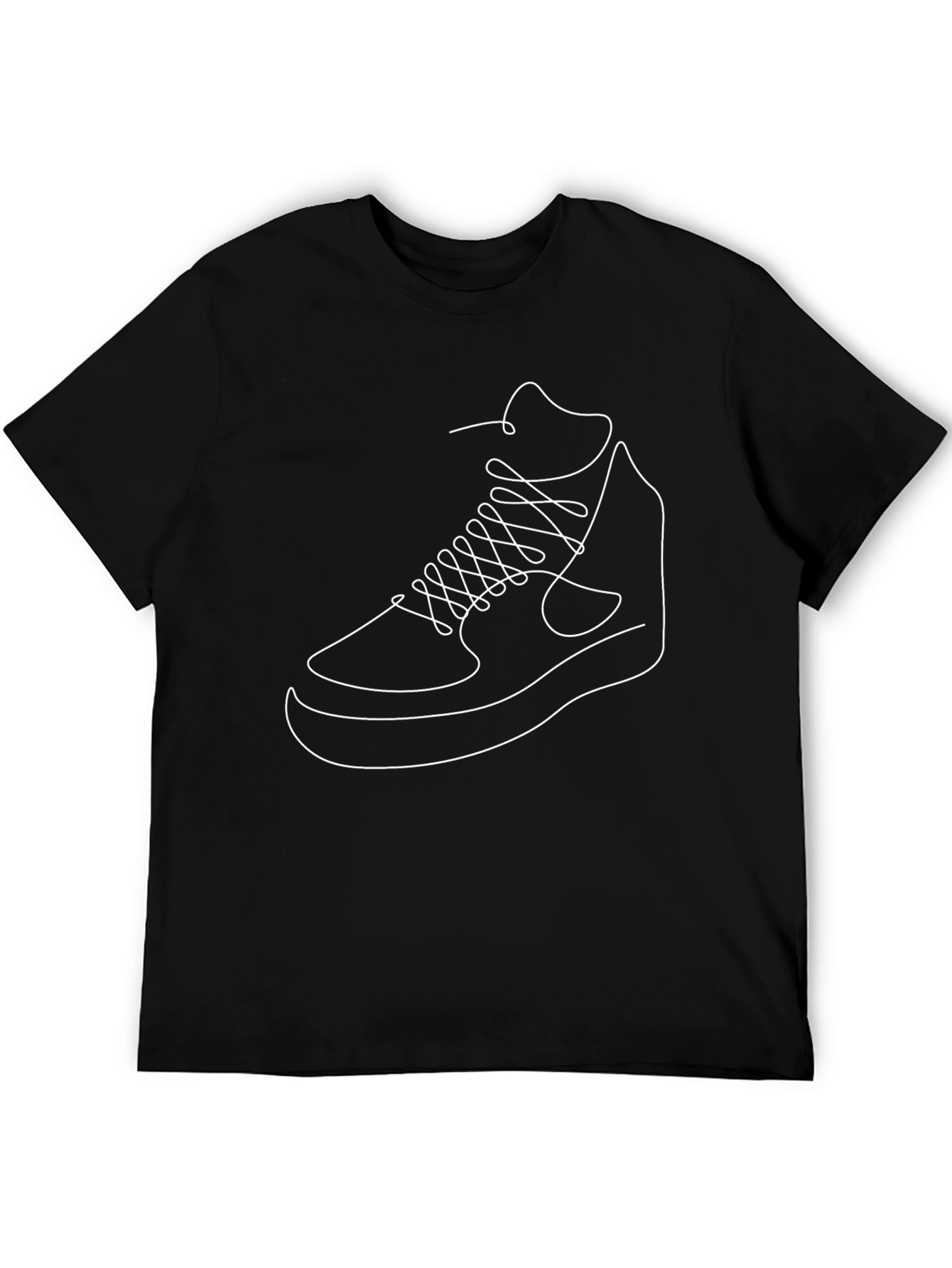 Sneaker Line Art Graphic Tee - Cool Casual Style