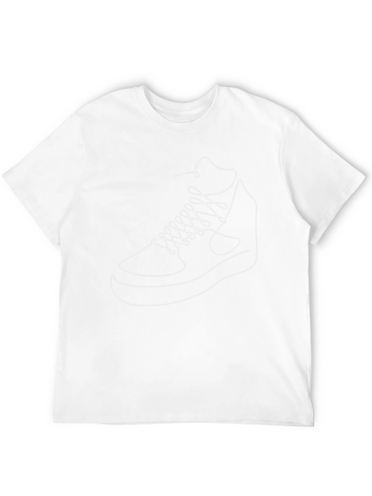 Sneaker Line Art Graphic Tee - Cool Casual Style