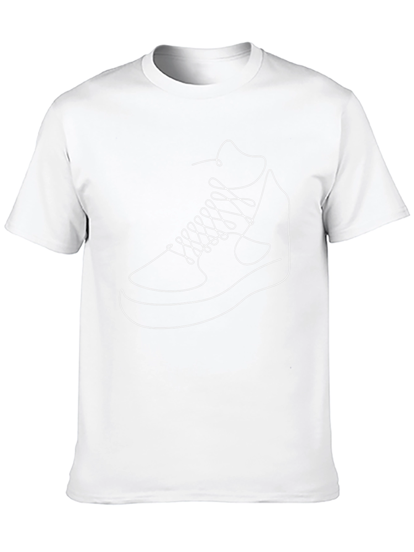 Sneaker Line Art Graphic Tee - Cool Casual Style