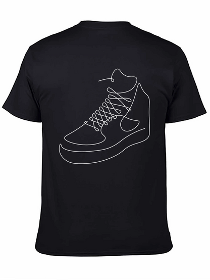 Sneaker Line Art Graphic Tee - Cool Casual Style