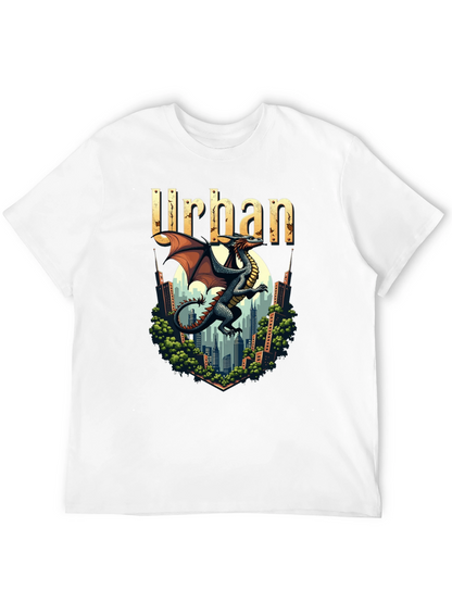 Urban Dragon Graphic Tee - Cityscape Design