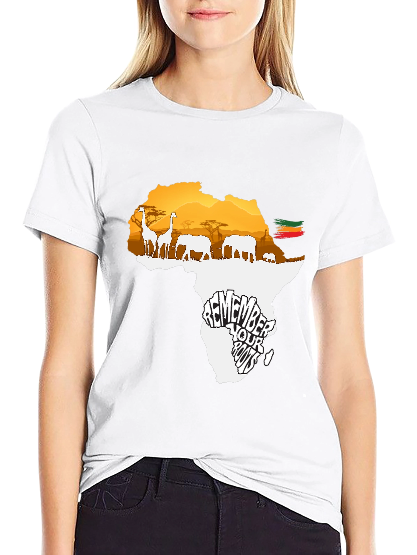 Africa Roots Graphic Tee - Black Cotton T-Shirt