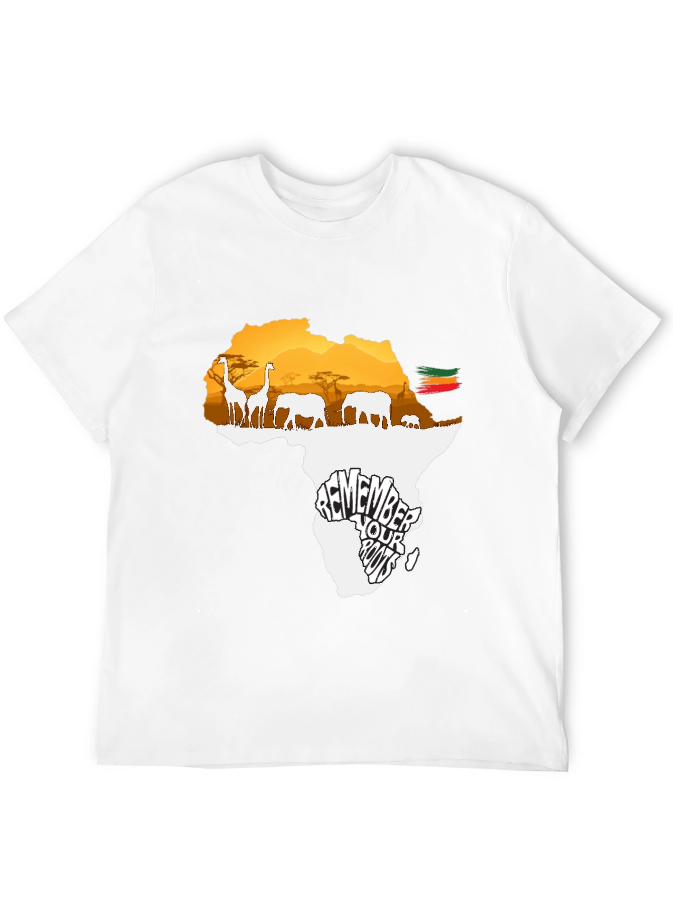 Africa Roots Graphic Tee - Black Cotton T-Shirt
