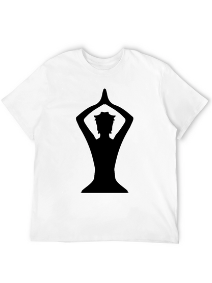 Yoga Silhouette Black Graphic Tee
