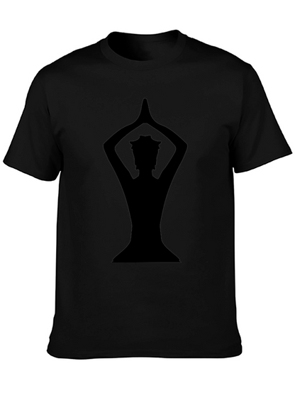 Yoga Silhouette Black Graphic Tee