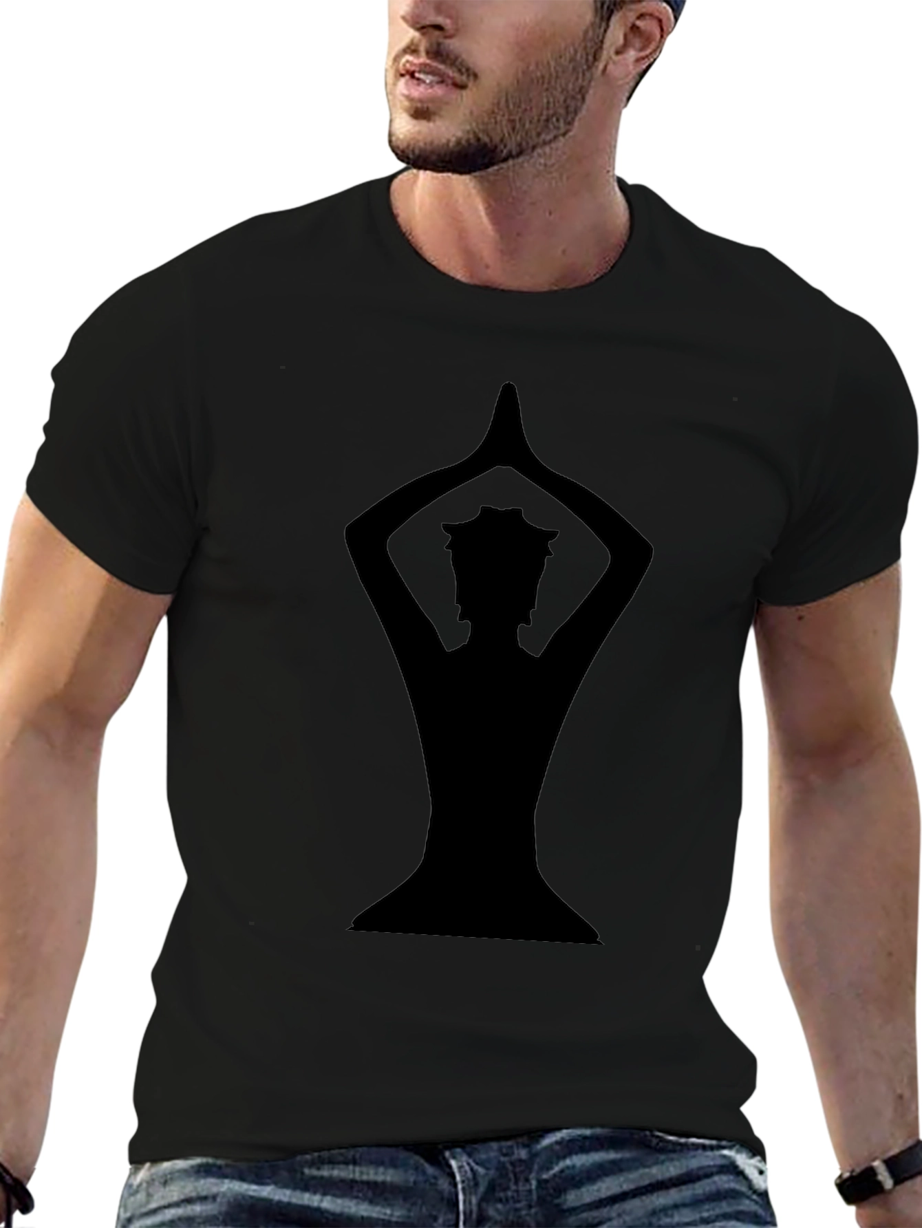 Yoga Silhouette Black Graphic Tee