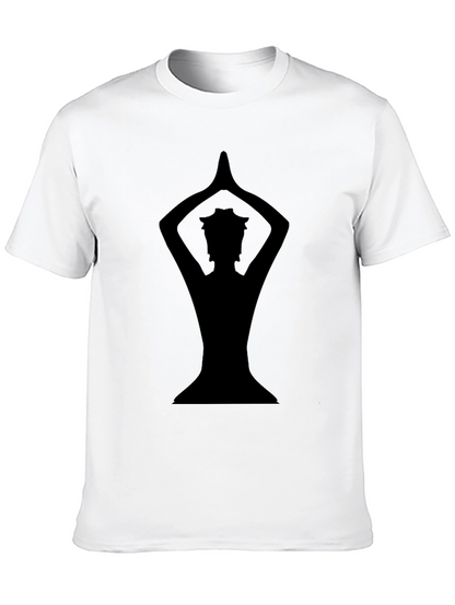 Yoga Silhouette Black Graphic Tee
