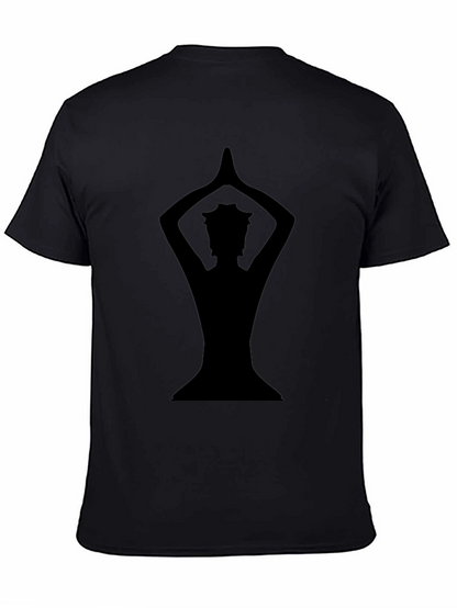 Yoga Silhouette Black Graphic Tee