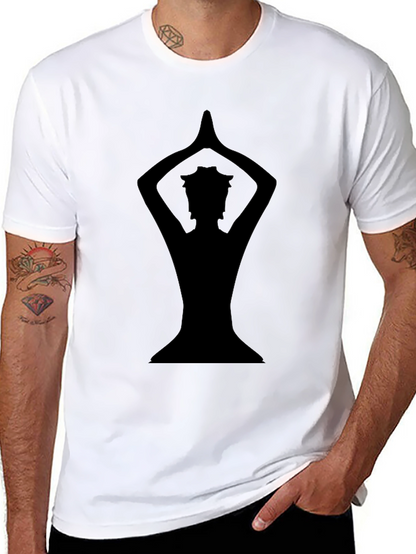 Yoga Silhouette Black Graphic Tee