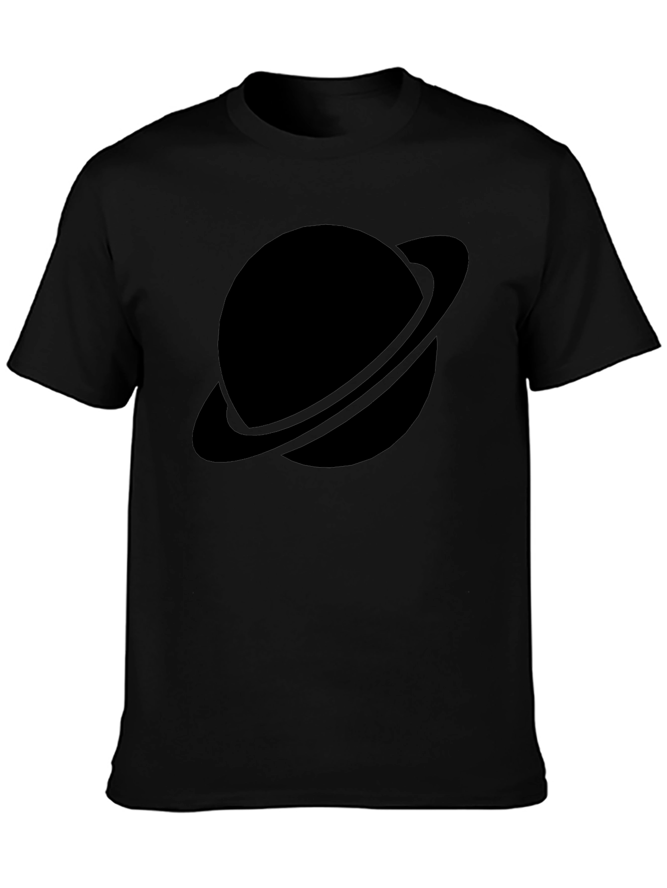 Black Planet Graphic Tee - Saturn Style