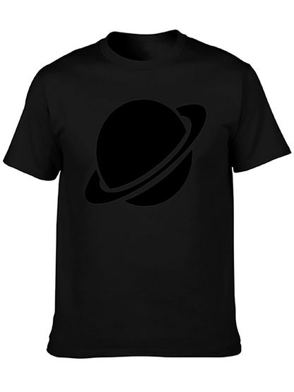 Black Planet Graphic Tee - Saturn Style