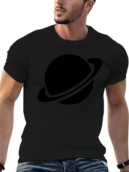 Black Planet Graphic Tee - Saturn Style